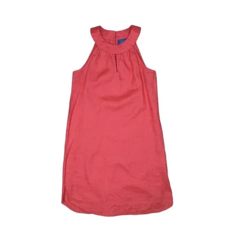 Antibes Blanc Pink Linen Halter Dress size XS
